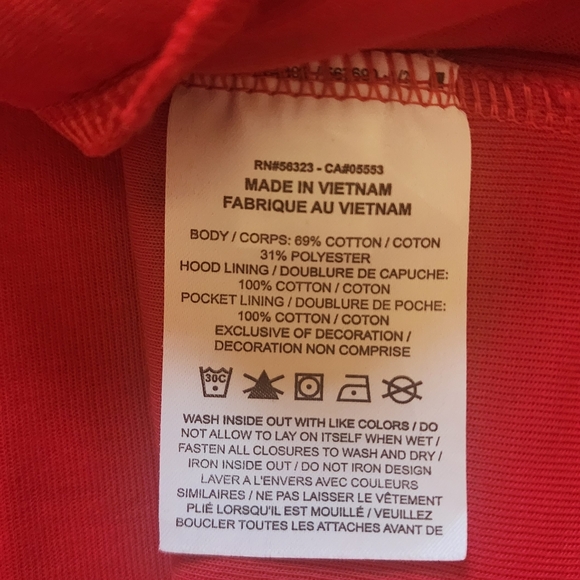 Nike Tech Boy's Red Long Sleeve Hooded Full Zip Up Jacket Large - Picture 6 of 9